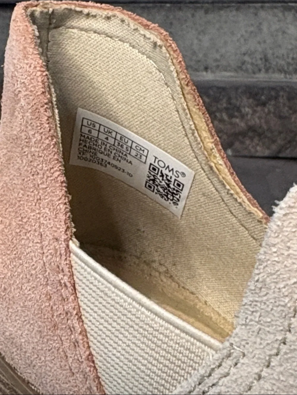 Toms Two-Tone Suede Wedge Booties w/ Cutout